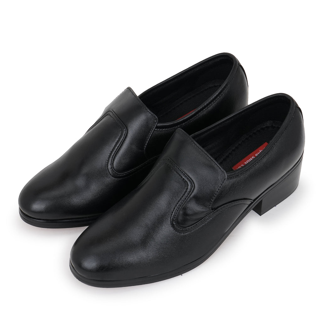 EXECUTIVE CUBAN HEEL MOCCASIONS - BLACK