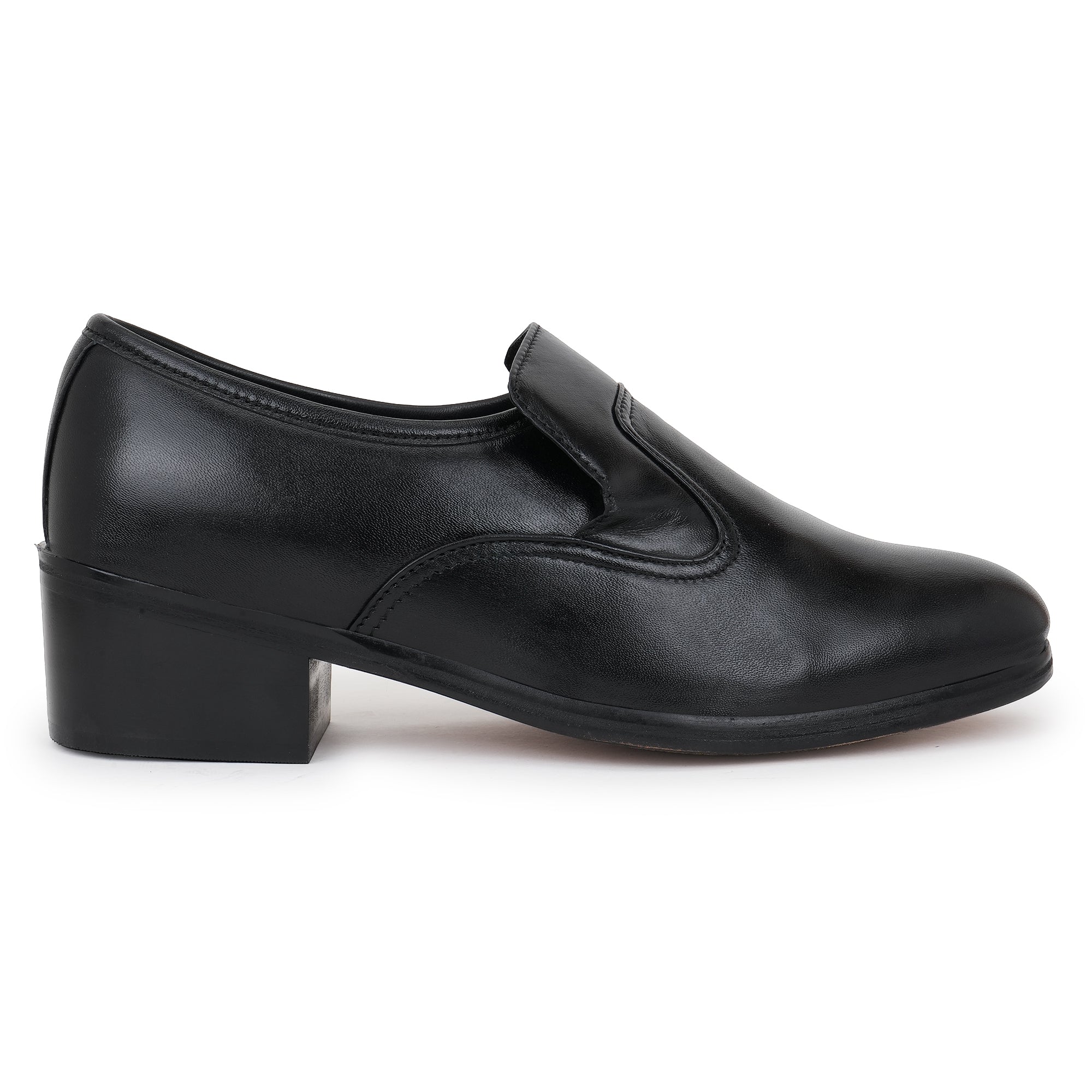 EXECUTIVE CUBAN HEEL MOCCASIONS - BLACK
