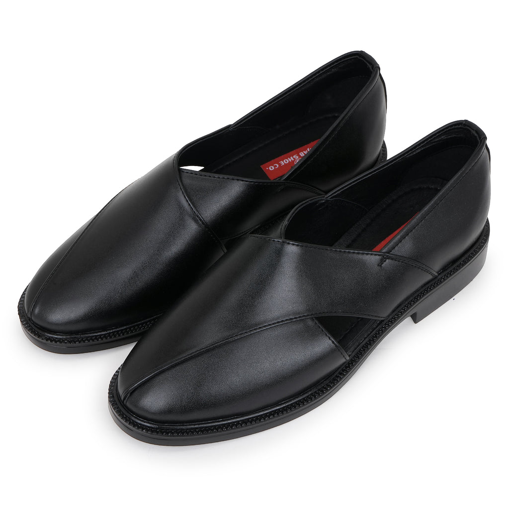 NON LEATHER PESHAWARI AEDA BANDH - BLACK