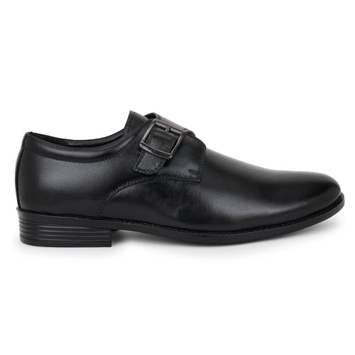 CLASSIC LEATHER SINGLE MONK STRAP - BLACK