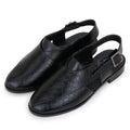 CROCODILE PRINT PESHAWRIS - BLACK