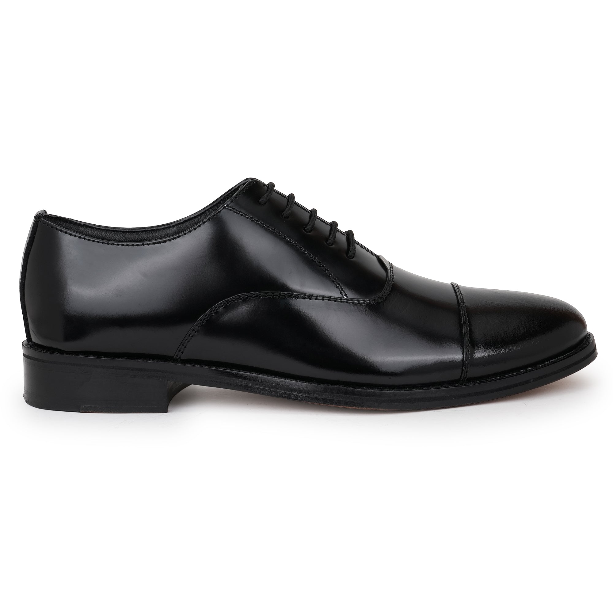 LEATHER SOLE OXFORDS - BLACK