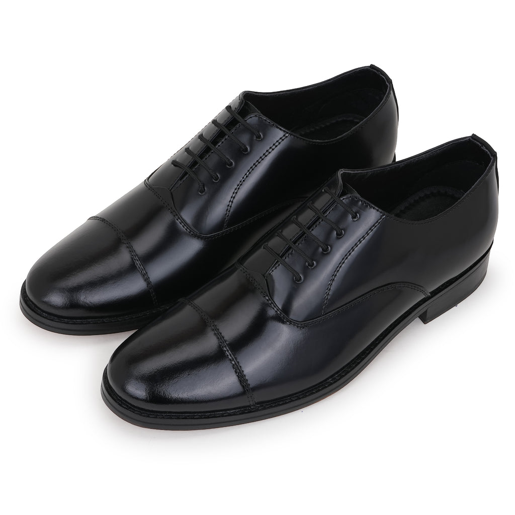 LEATHER SOLE OXFORDS - BLACK
