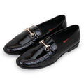 REGAL CROCO TEXTURED BIT LOAFERS - CHERRY