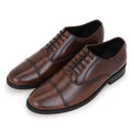 LEATHER SOLE OXFORDS - TAN BRUSH-OFF