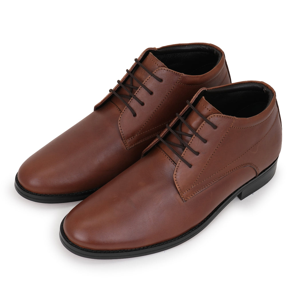 URBAN ELEGANCE HIGH NECK DERBY - TAN