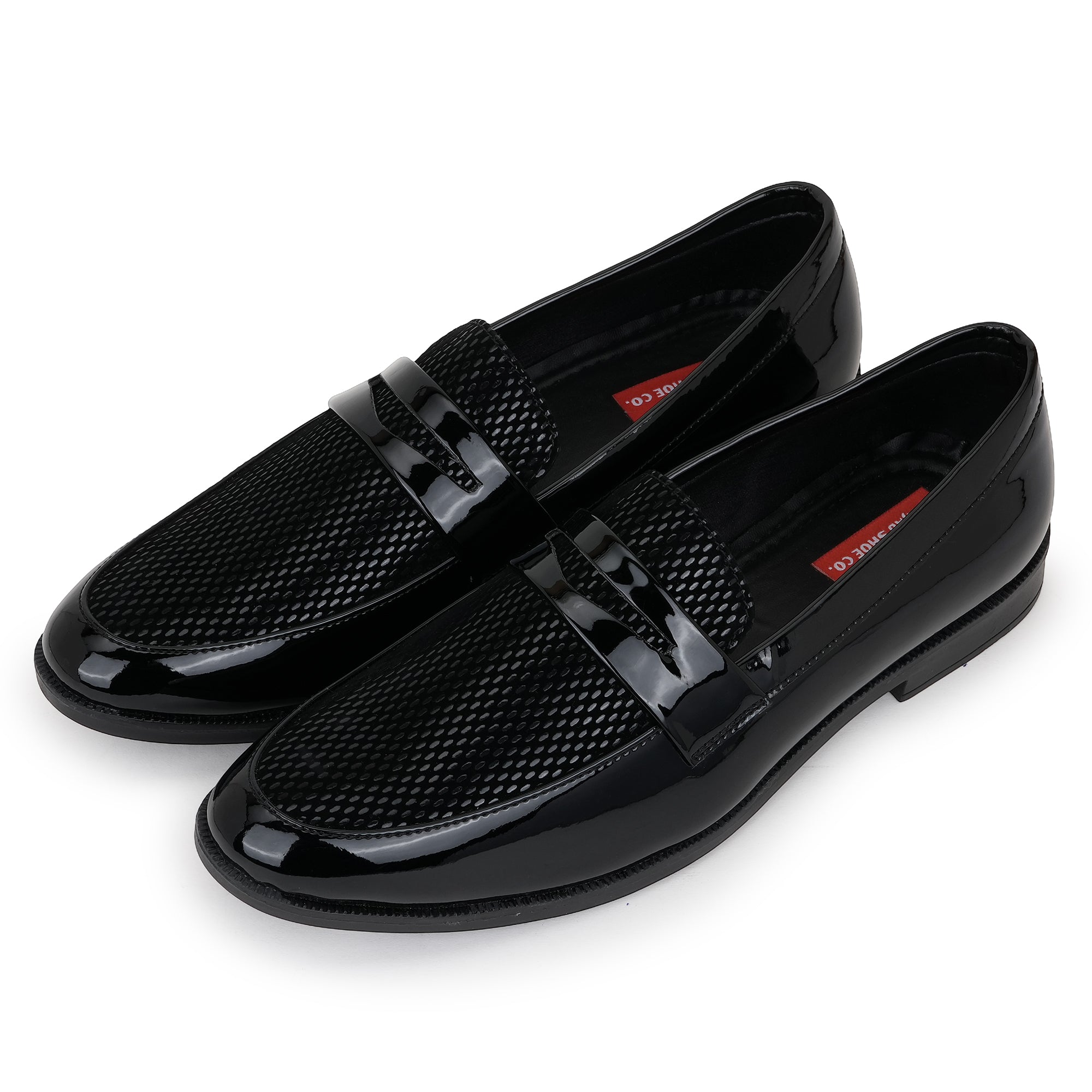 MIDNIGHT LUXE TEXTURED MOCCASIONS - BLACK