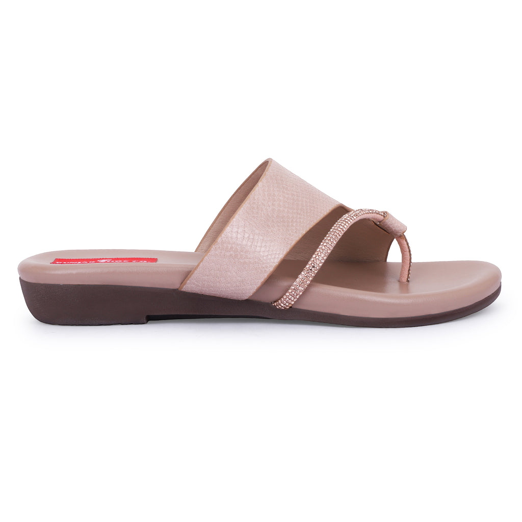 CRYSTAL LOOP FLATS - NUDE