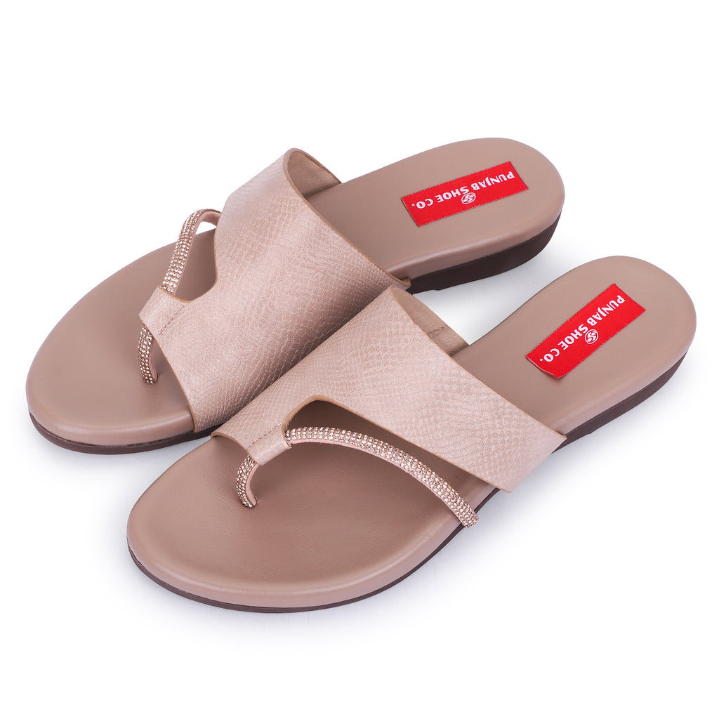 CRYSTAL LOOP FLATS - NUDE