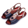 BLOSSOM COMFORT LEATHER SANDALS - BLUE