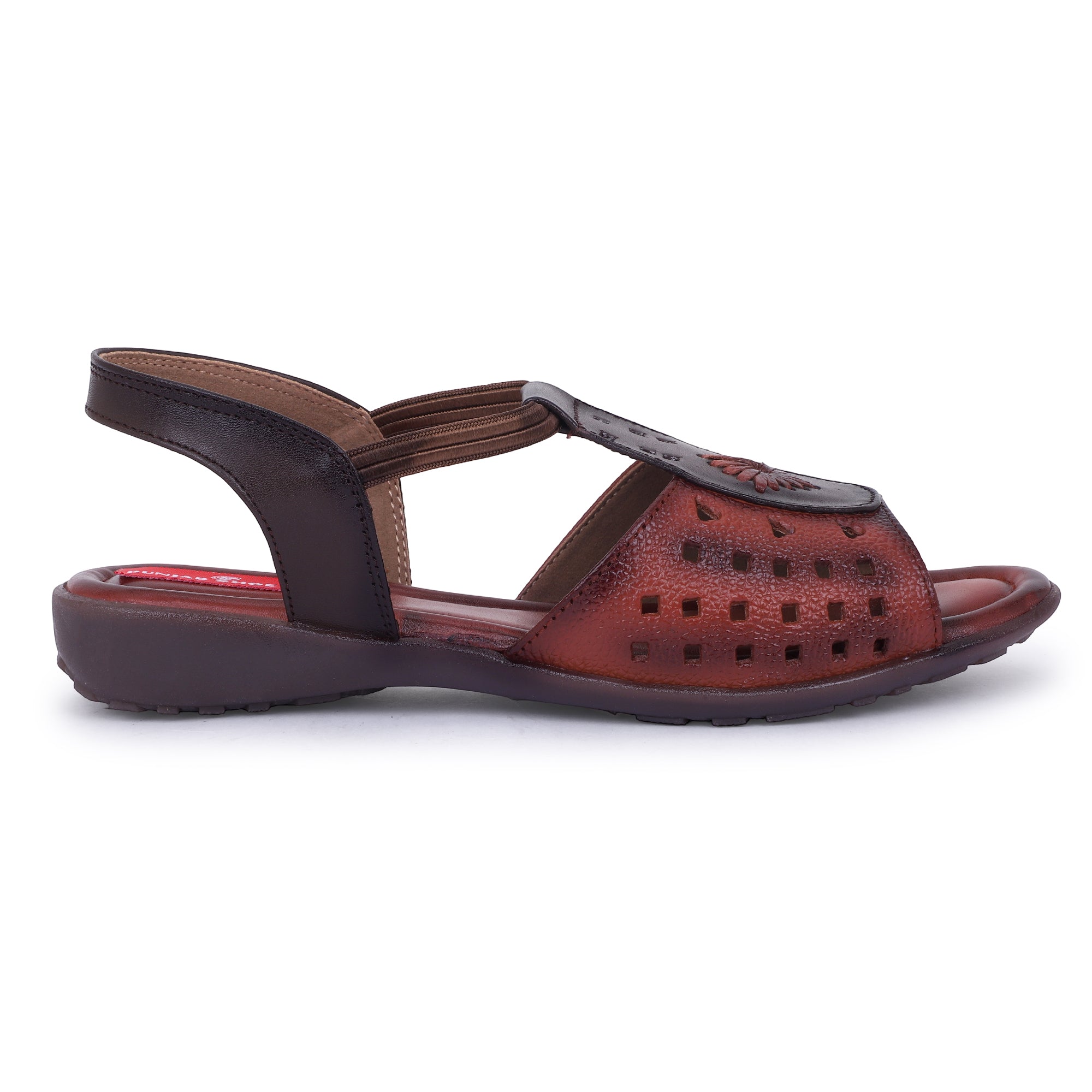 BLOSSOM COMFORT LEATHER SANDALS - TAN