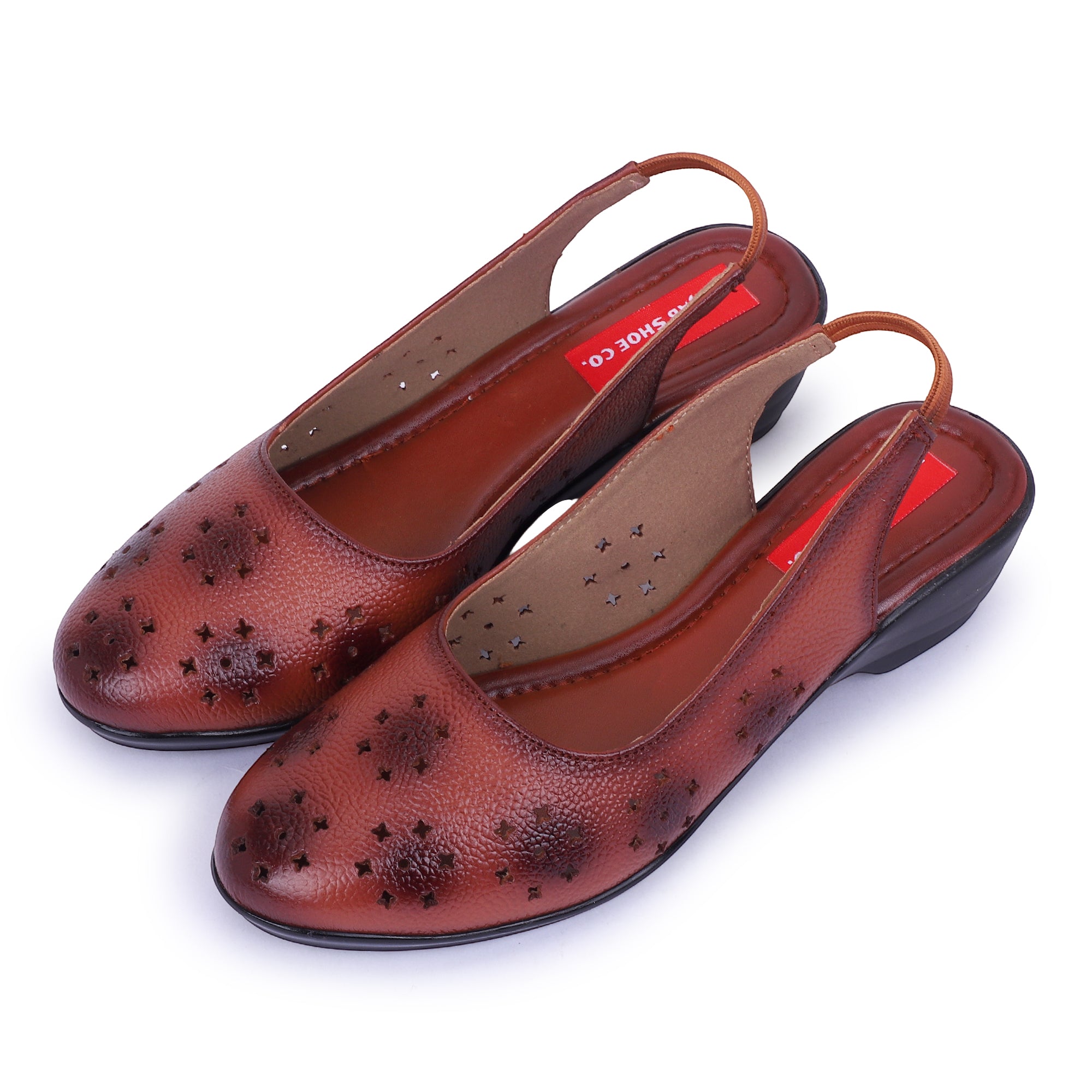 ELEGANT NOIR LEATHER SANDALS - TAN