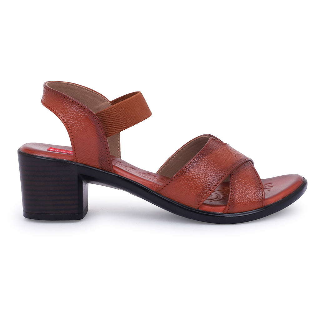 URBAN GRACE COMFORT HEEL SANDALS - TAN
