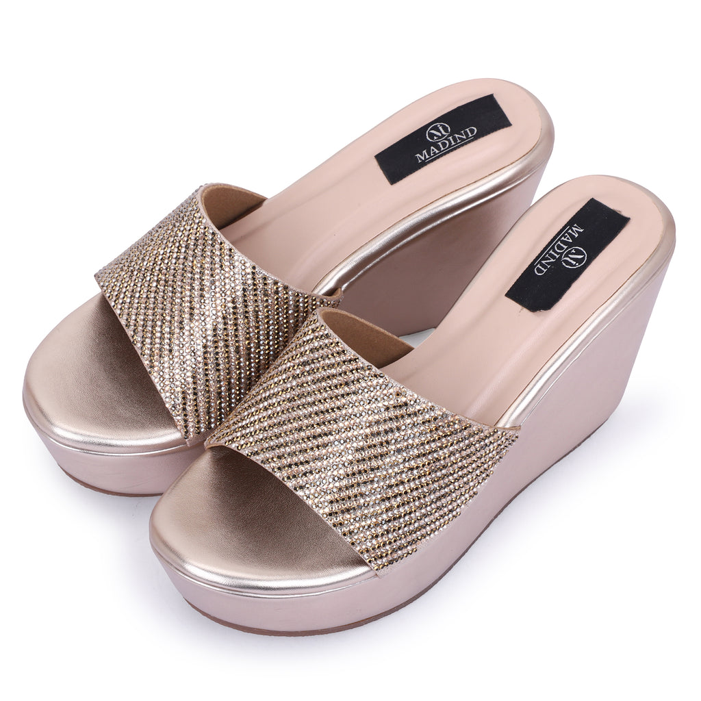 ALLURE PLATFORM WEDGES - GOLD