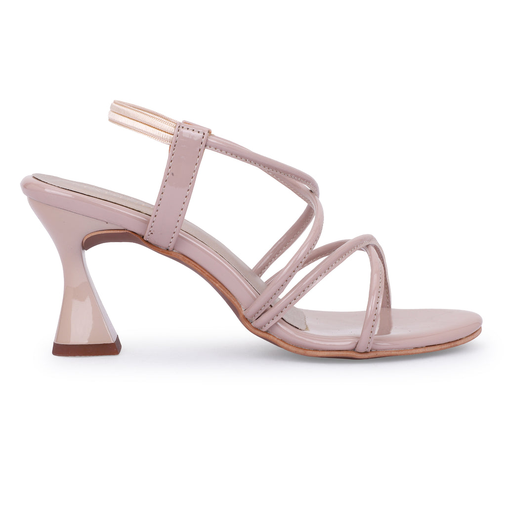 ELEGANCE STRAPPY HEELS - BEIGE