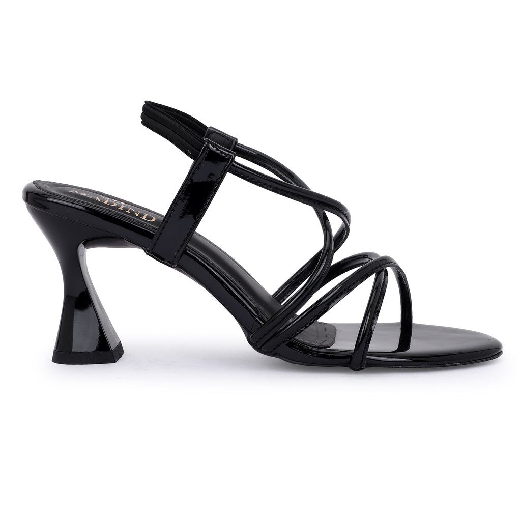ELEGANCE STRAPPY HEELS - BLACK