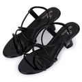 ELEGANCE STRAPPY HEELS - BLACK