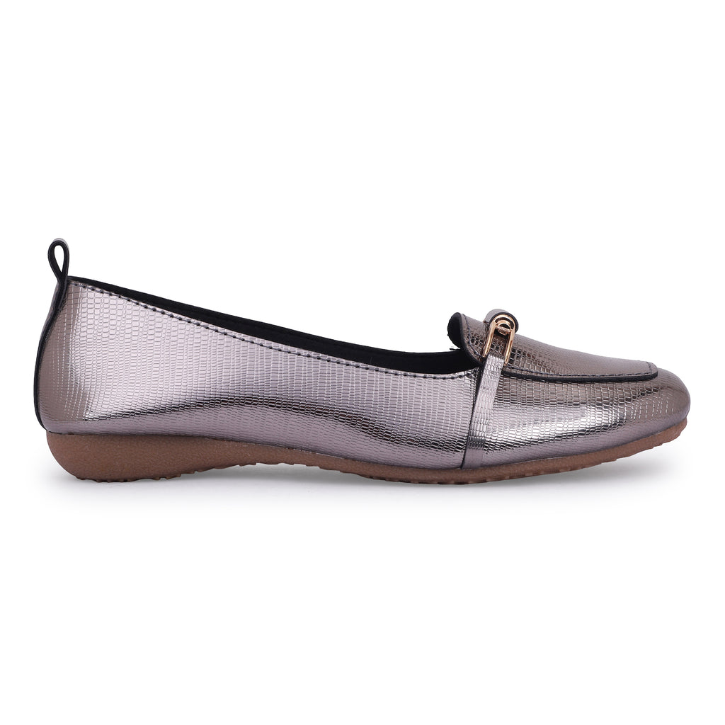 MODERN LUXE BIT LOAFERS - METALLIC GREY