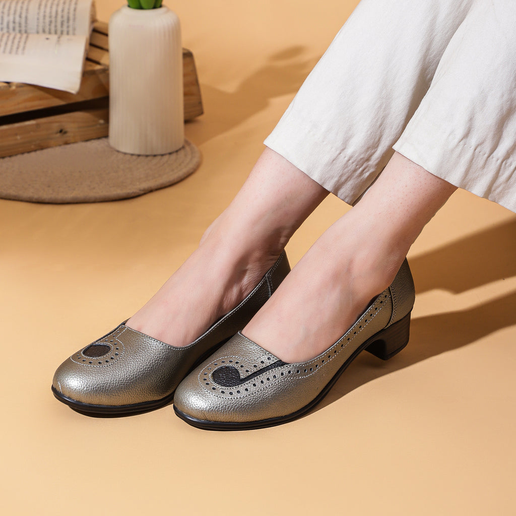 LUNA SHINE BALLERINAS - GUN METAL