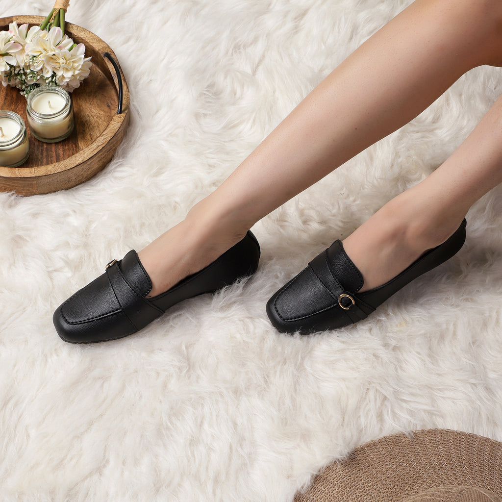 URBAN CHIC LOAFERS - BLACK