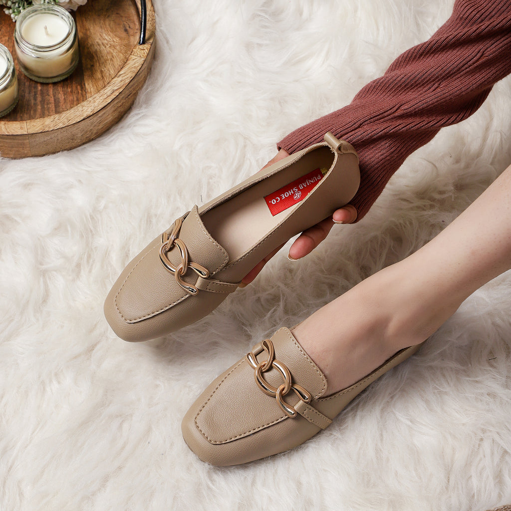 ELEGANCE CHAIN LINK LOAFERS - BLACK